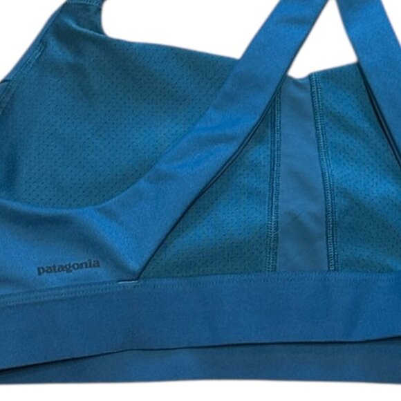 Patagonia Blue Switchback Sports Bra XL | Women’s Activewear Yoga Hiking Gym Top - Picture 8 of 8